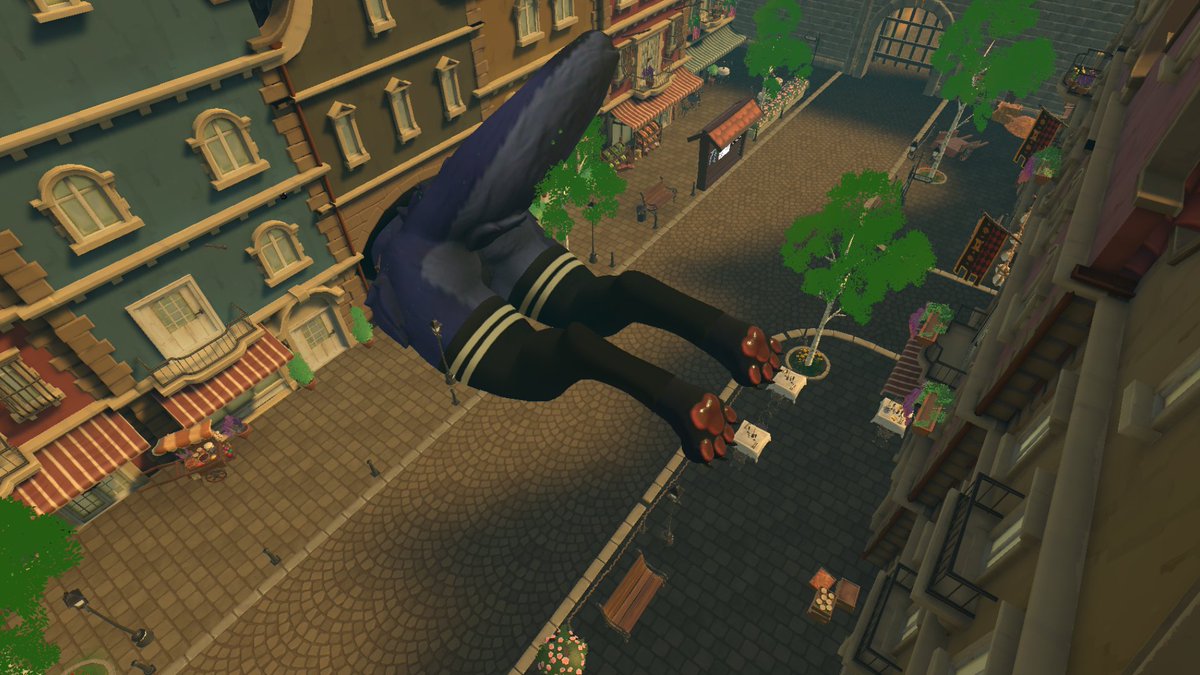 lenovo52001's tweet image. Damn it, I got stuck trying to chase that little guy through the archway of this house.                         

                              🐰🐾🐰🐾🐰

#macrofurry #sizedifference #vrcfurry #VRChat #paws #furry #macropaws