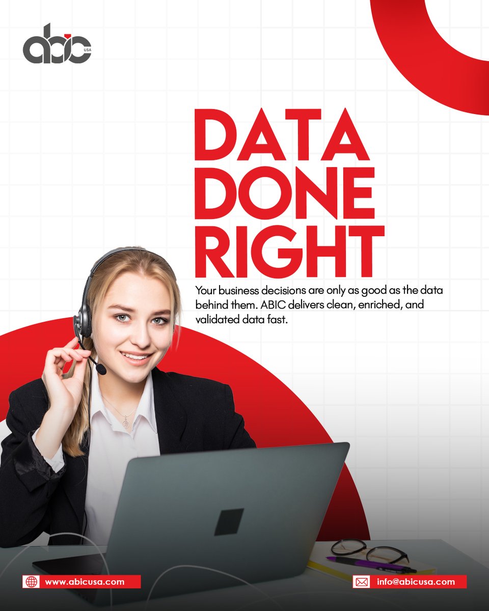 abicusallc's tweet image. Your data deserves better. ABIC gives it the accuracy it needs to deliver results.

#DataValidation #BPOData #CleanData #BusinessInsights #OperationalAccuracy