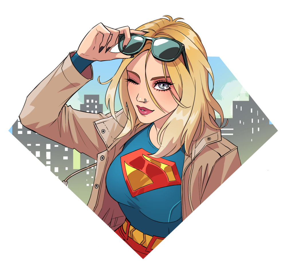 KathLobo's tweet image. Happy Monday! 
Supergirl fannart inspired in the Superman movie 😁✨
