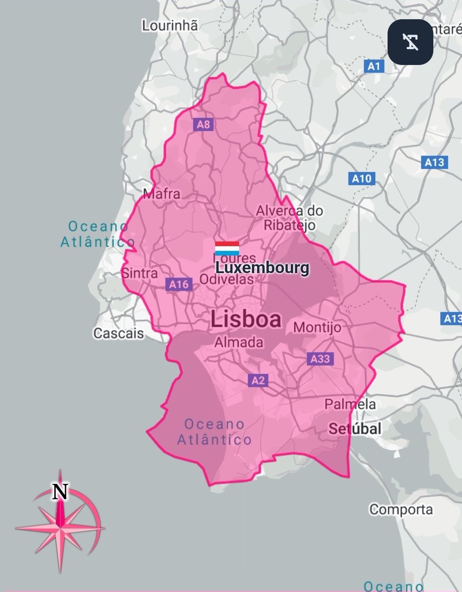 luiscab200's tweet image. Hoje descobri que o Luxemburgo é ligeiramente maior que a Área Metropolitana de Lisboa.