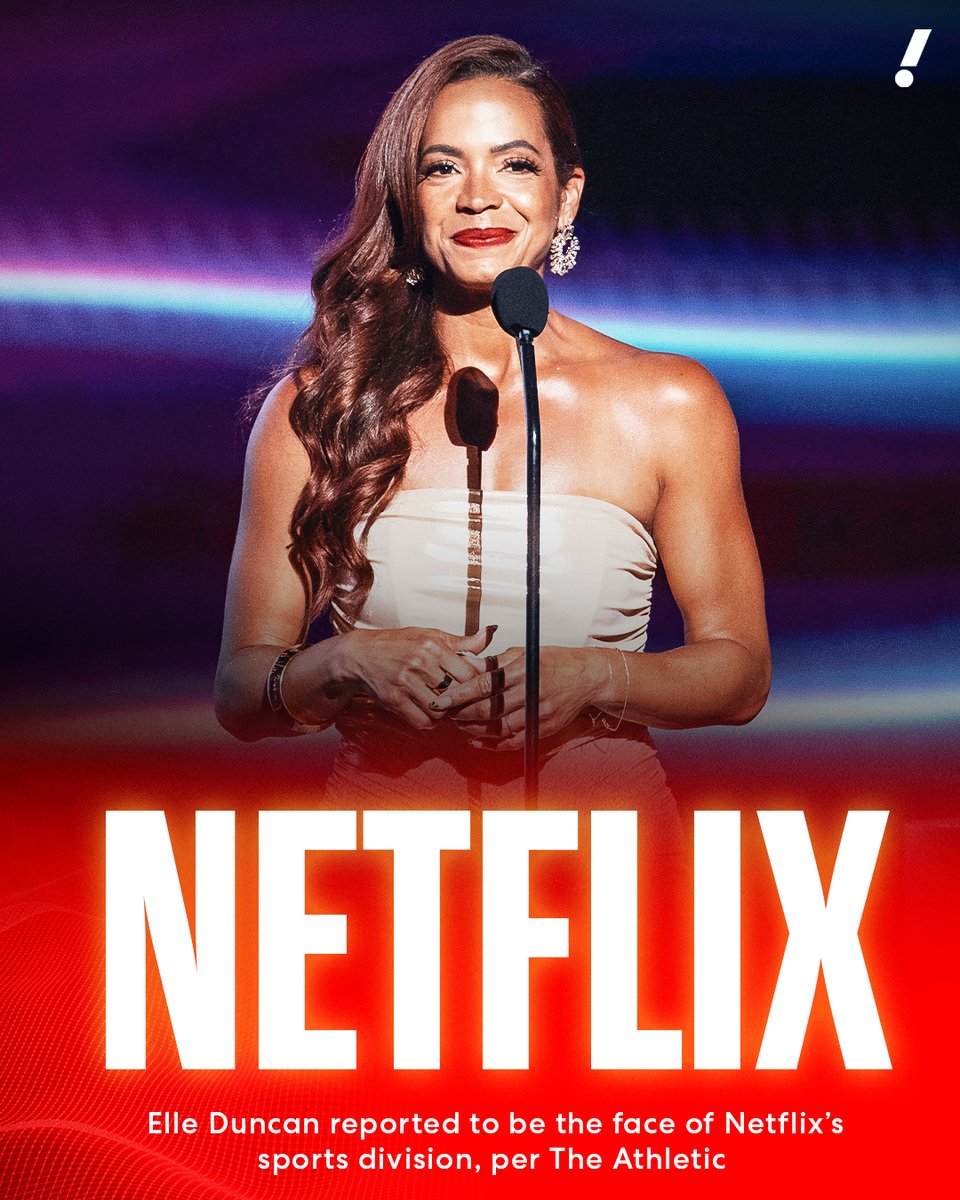YahooSports's tweet image. REPORT: ESPN’s Elle Duncan is set to step in as the new face of Netflix’s sports division, per @AndrewMarchand of @TheAthletic.