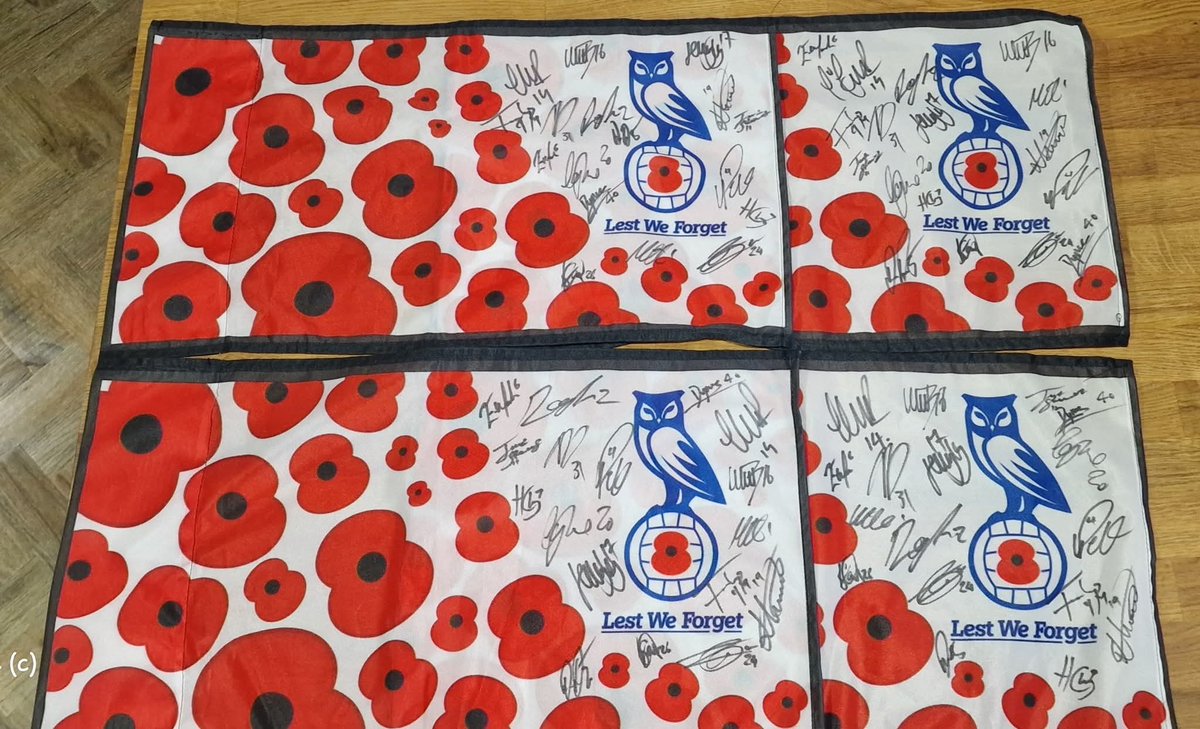 oafc617's tweet image. Do any #oafc memorabilia collectors fancy one of the &apos;signed&apos; Corner Flags from the Remembrance Fixture? 

All 4 flags currently have bids of £100 each and all bids must be in by midnight 9th/10th December. 

@HMFVETERANSOAFC

See link for details

facebook.com/share/p/17Vouv…
