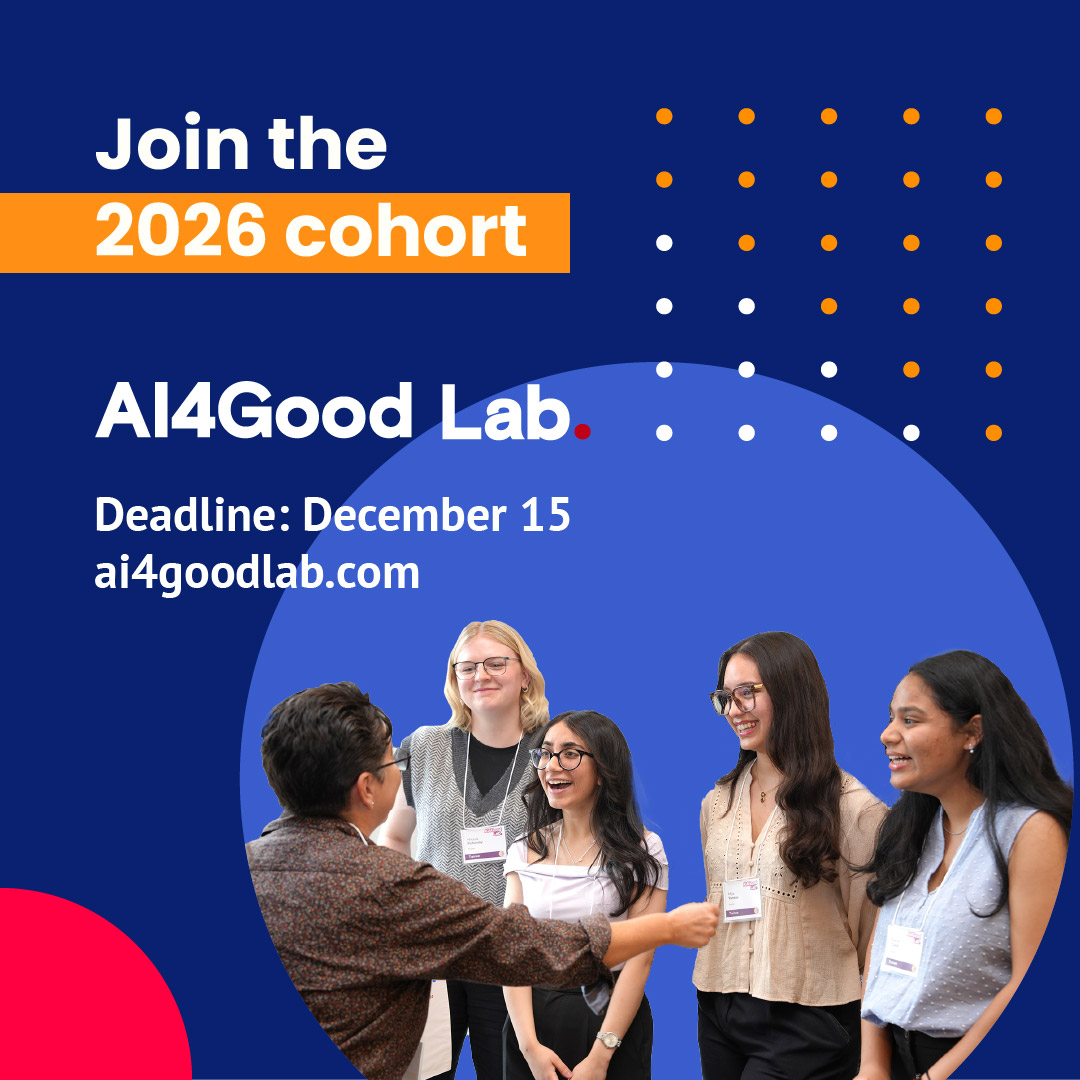 Join the 10th cohort of the <a href="/ai4goodlab/">AI4Good Lab</a> and build the foundations of a career in AI!

This seven week program is hosted at <a href="/Mila_Quebec/">Mila - Institut québécois d'IA</a> and backed by Vector, <a href="/AmiiThinks/">Amii</a>, and <a href="/CIFAR_News/">CIFAR</a>. Get the practical, hands-on experience you need to develop AI for social good.

Applications