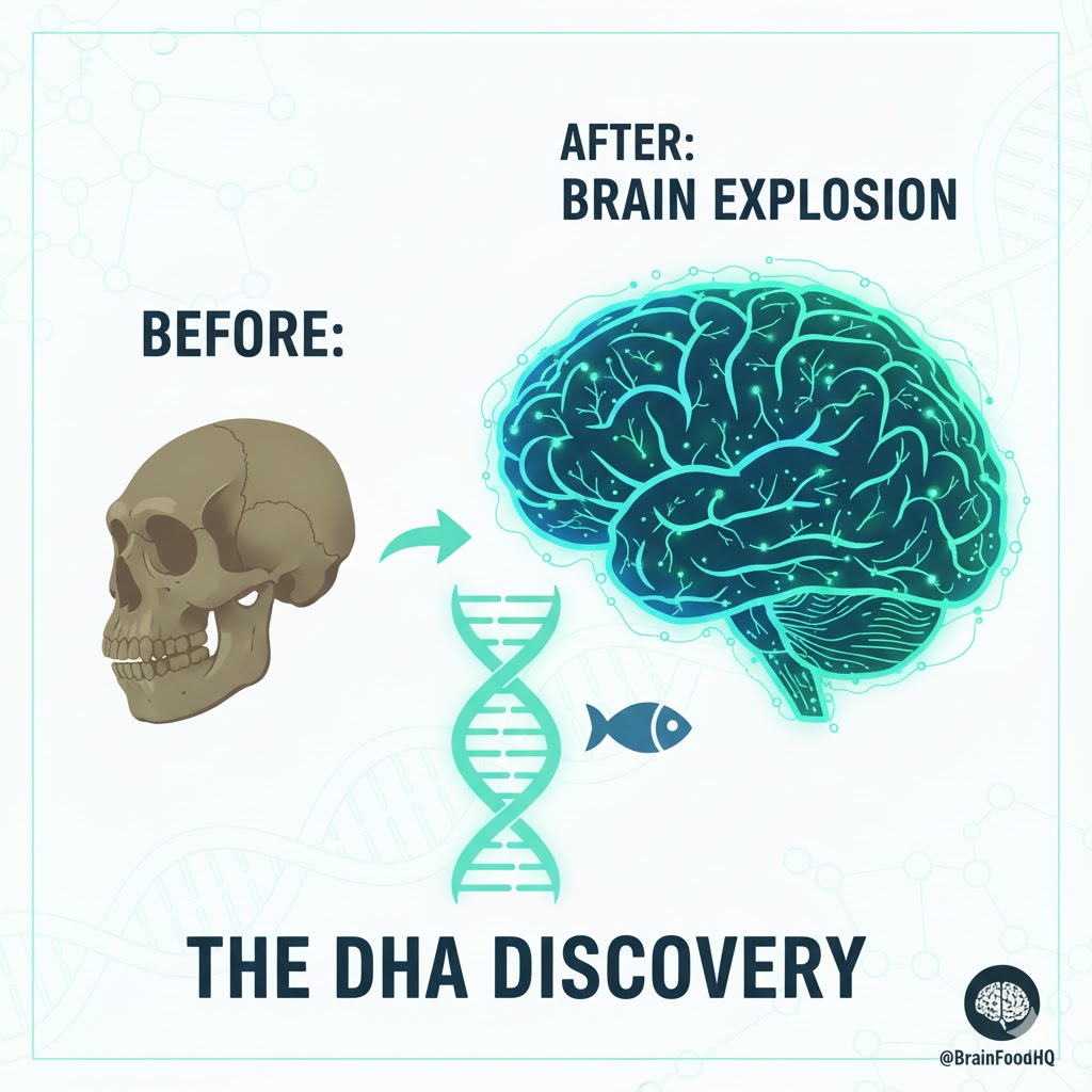 BrainFoodHQ's tweet photo. Your ancestors ate a single food that unlocked your intelligence.

Before this discovery, our brains were small, and our energy was low. After it, our brains nearly tripled in size in less than 2 million years.

The single nutritional key that made us human. A short thread: https://t.co/CE9YANy2ES