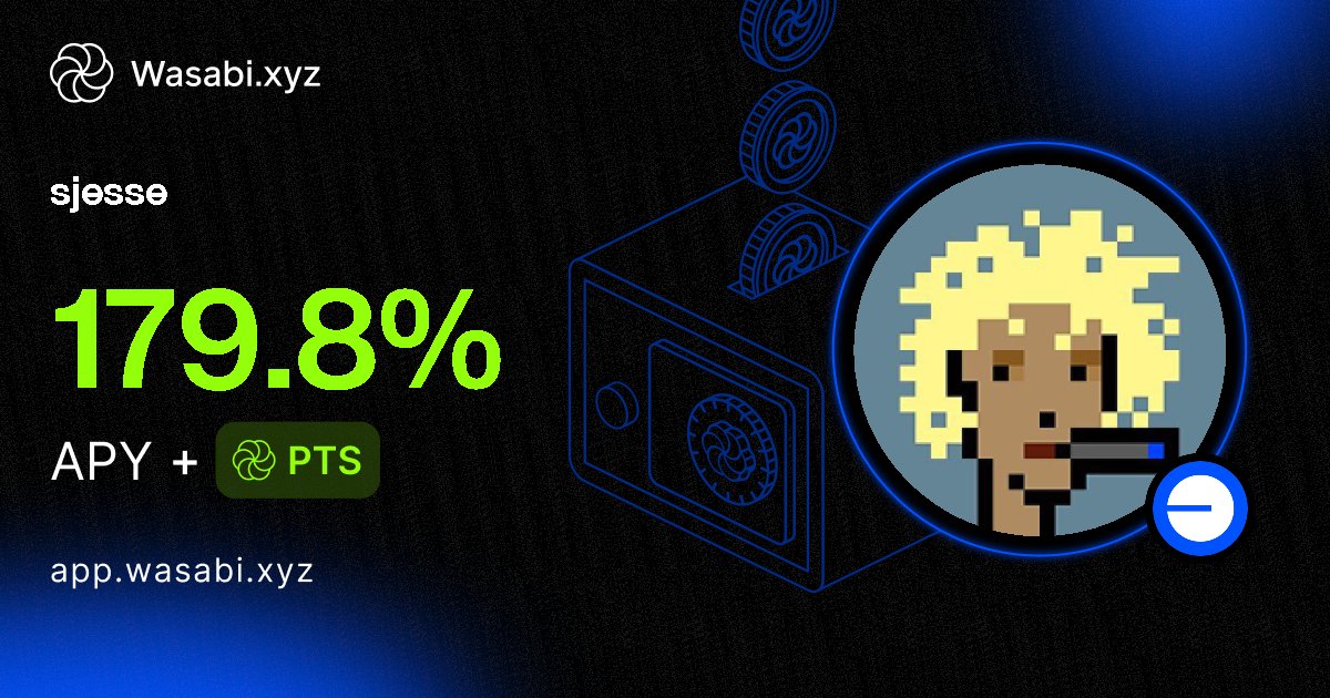 spicy_aff's tweet image. Real token utility is 179% APY for holders

Creators shouldn’t fight sell pressure; they should focus on creating 

Wasabi unlocks the flywheel: deposits enable leverage, leverage boosts volume and fees, and fees return as spicy yield to depositors

$JESSE is first, more soon