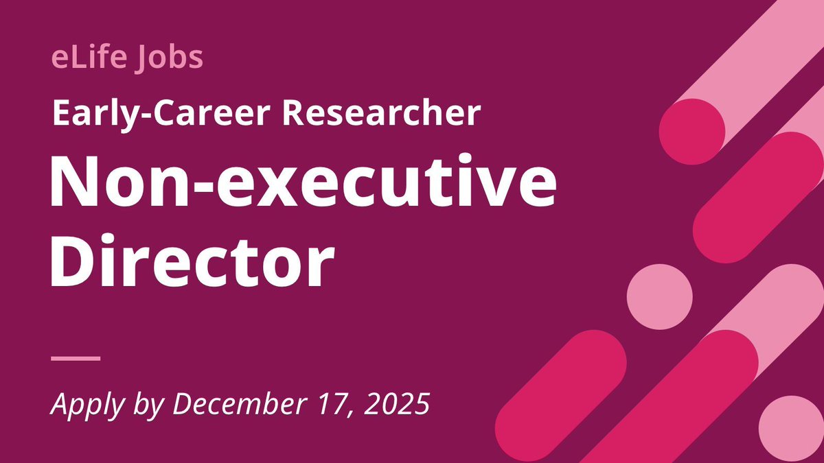 eLife's tweet image. We have an amazing opportunity for Early-Career Researchers to join our Board of Directors!

We&apos;re looking for someone with experience in leading #OpenScience projects to support and lead eLife in our mission to change research communication.

🔗 elifesciences.org/jobs/4ae0d5ee/…