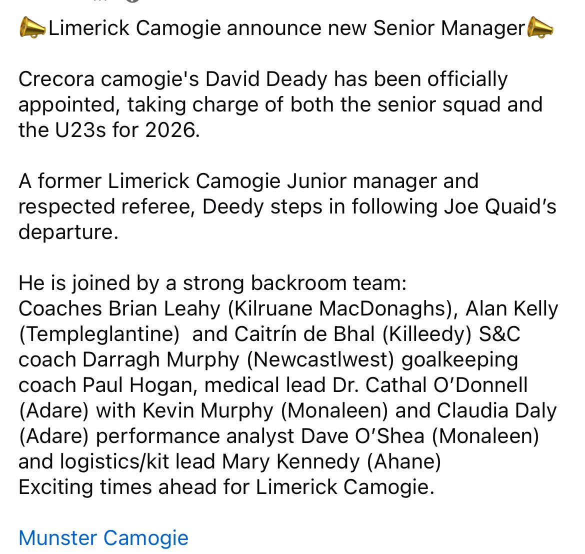 Limerick Camogie tweet media