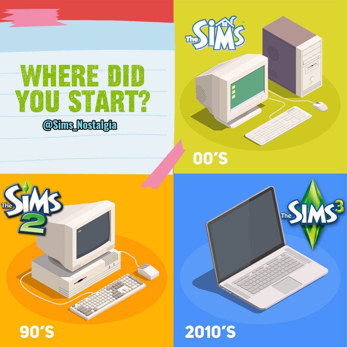 Sims_Nostalgia's tweet image. Where did you start?
