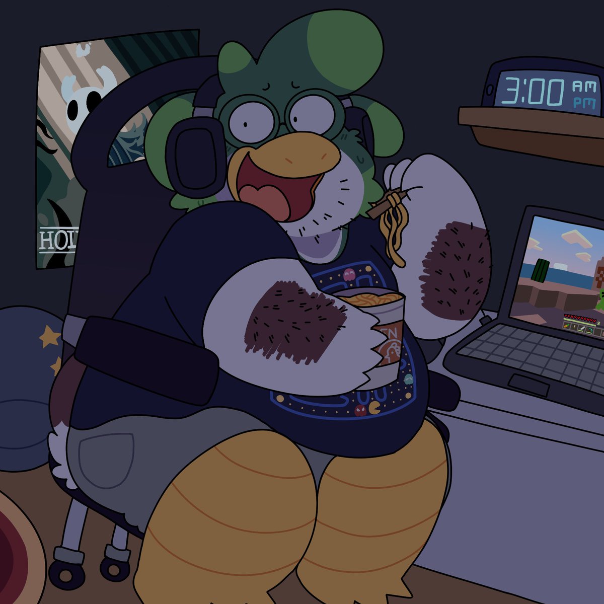 ShadowDude_'s tweet image. gamer duck (redrawn) (for @Swatch_txt)