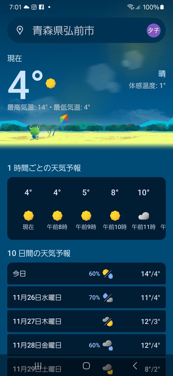 おはようございます☁ 週の始まり火曜日 あっという間に11月最終週