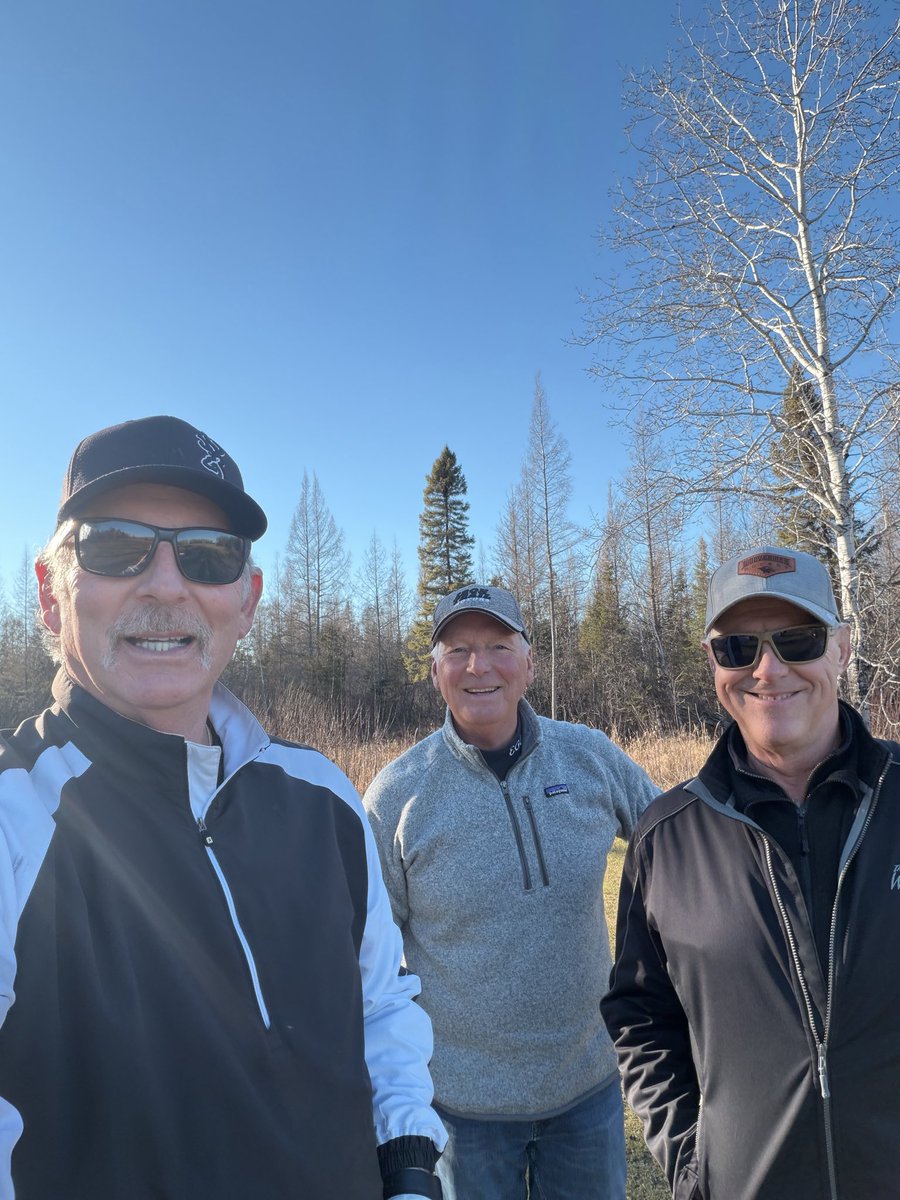 Enjoying a great November sunny day at Wolf Ridge golfing with two great fellas, Benny &amp; Bingo!