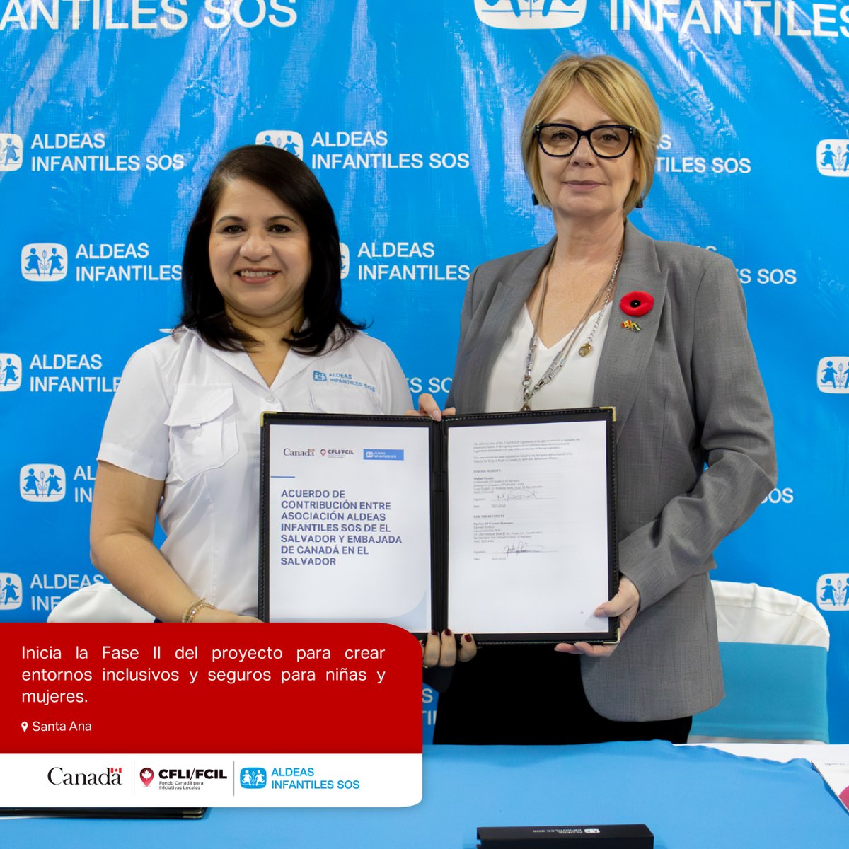 aldeassosSV's tweet photo. Anunciamos la segunda fase del proyecto “Creación de entornos inclusivos y seguros para niñas y mujeres”, Con el apoyo de la @EmbCanSV  a través del #FondoCanada para Iniciativas Locales  💛 https://t.co/tH47TqF1mR