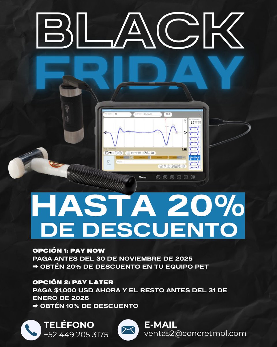 concretmol's tweet image. En @concretmol, impulsamos la precisión y eficiencia en tus proyectos geotécnicos con tecnología de vanguardia. Aprovecha nuestras opciones preferenciales de compra:

📩 Solicita más información o cotiza tu equipo hoy.

#Concretmol #Piletest #PET #Geotecnia #IngenieríaCivil