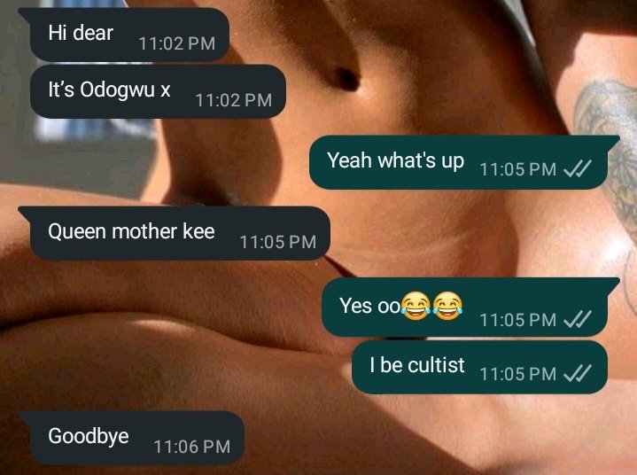 Nkecc1's tweet image. He see my WhatsApp moniker, na so he pick race😭😂