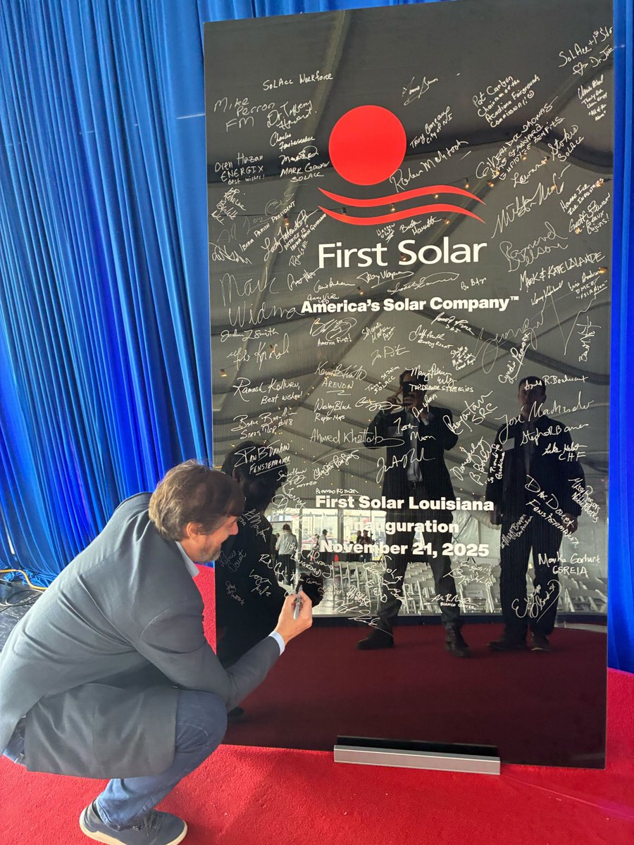 The SEMA Coalition joined <a href="/FirstSolar/">First Solar</a> for the inauguration of its new manufacturing facility in Louisiana. This $1.1 billion high-tech facility is bringing quality manufacturing jobs and energy innovation to the state while helping to power American energy dominance. 🇺🇸⚡️