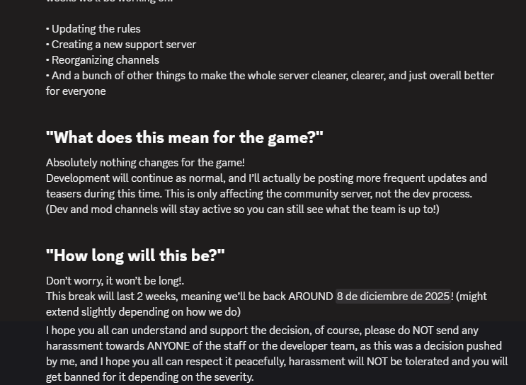 TerminationProt's tweet image. Announcement related to the discord server! hope you all understand &amp;lt;3

#terminationprotocol