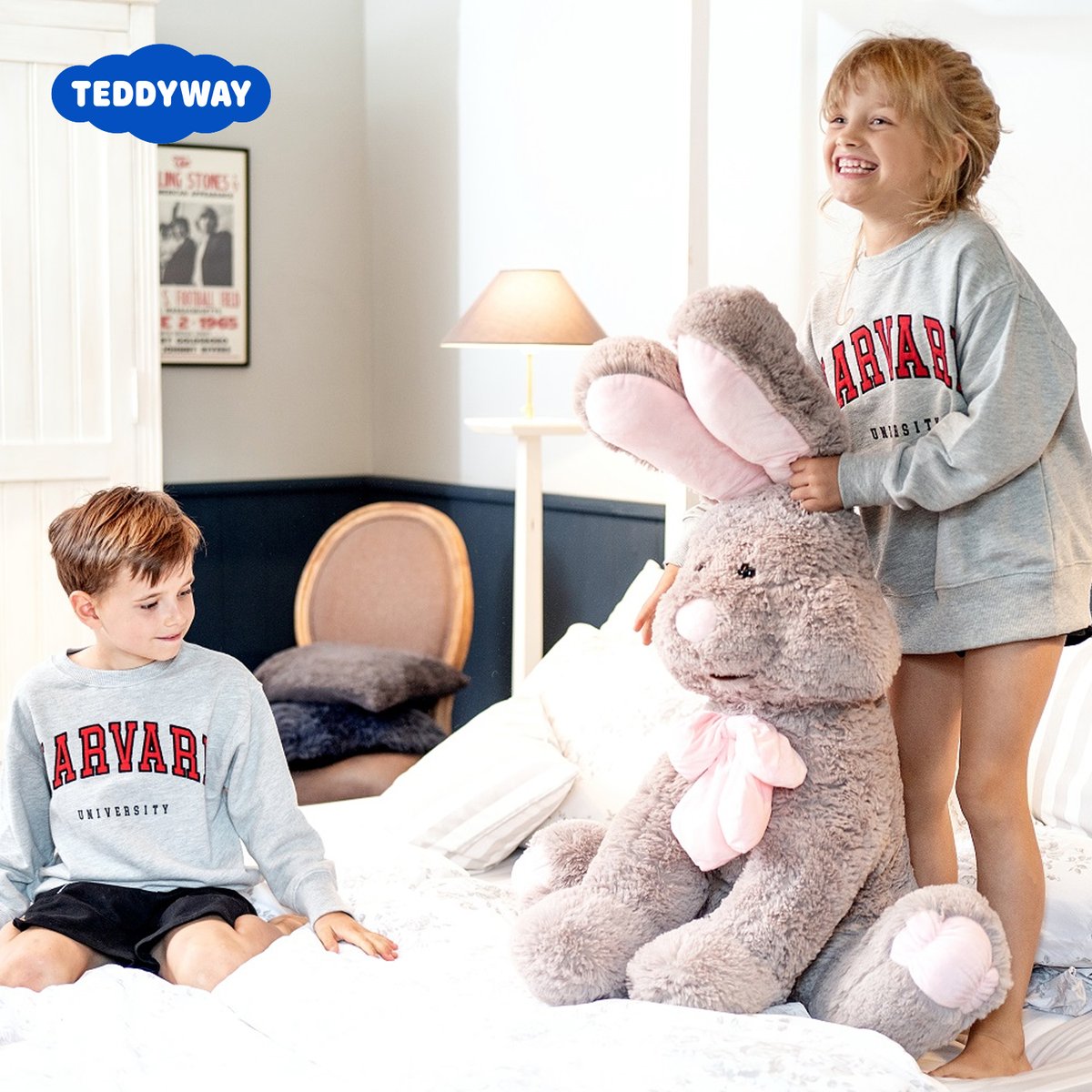 Big ears, bigger hugs! Meet the fluffiest bunny buddy ever! 
Find out more: teddyway.com