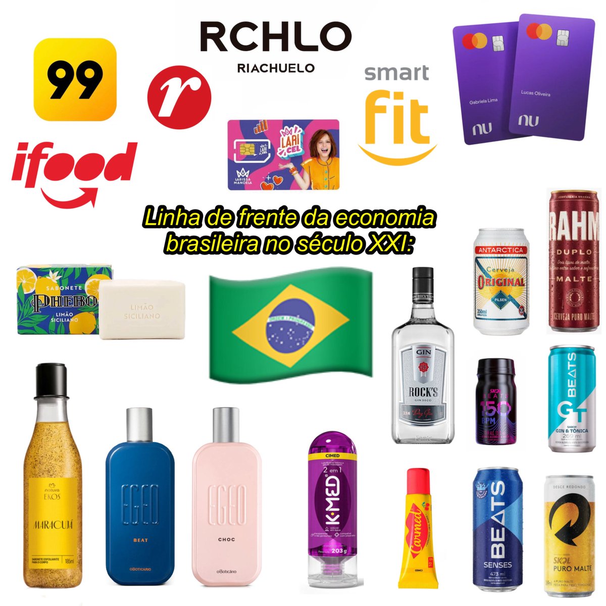 Se você gasta seu dinheiro nesses produtos e serviços, parabéns, você é um patriota ajudando o Brasil a evitar um colapso econômico e social! 🥳🇧🇷