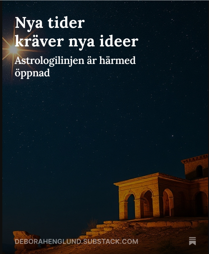Lnunpreach's tweet image. Nya tider kräver nya ideer - Astrologilinjen är härmed öppnad. Lyssna på podden där jag berättar om den gamla och nya eran - och skärningspunkten vi nu befinner oss i. 
#astrologi #horoskop #profetia #förutsägelse open.substack.com/pub/deboraheng…