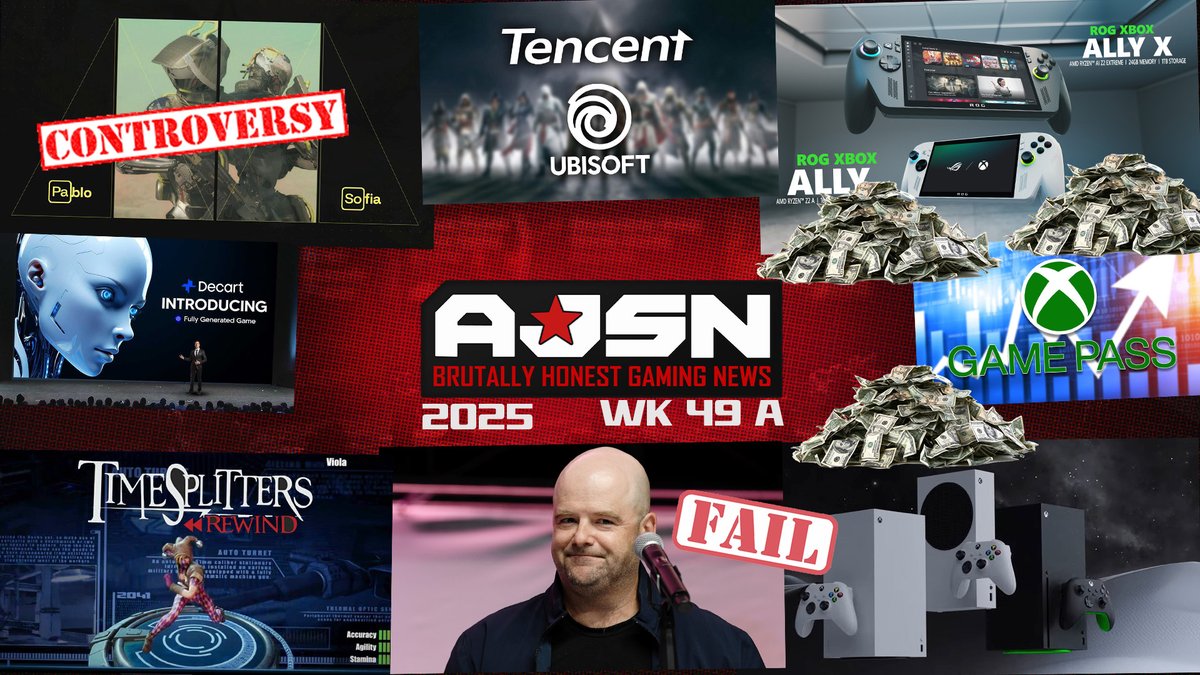 The News Crew discusses Ubisoft's Financials, Tencent and Ubisoft's new A.I. Generated Game?, Xbox Ally Sells Surprisingly Well?, More Xbox Price increases incoming, Rockstar CEO puts foot in mouth &amp; More! youtu.be/xNietduFIQA RT &amp; Share Plz!