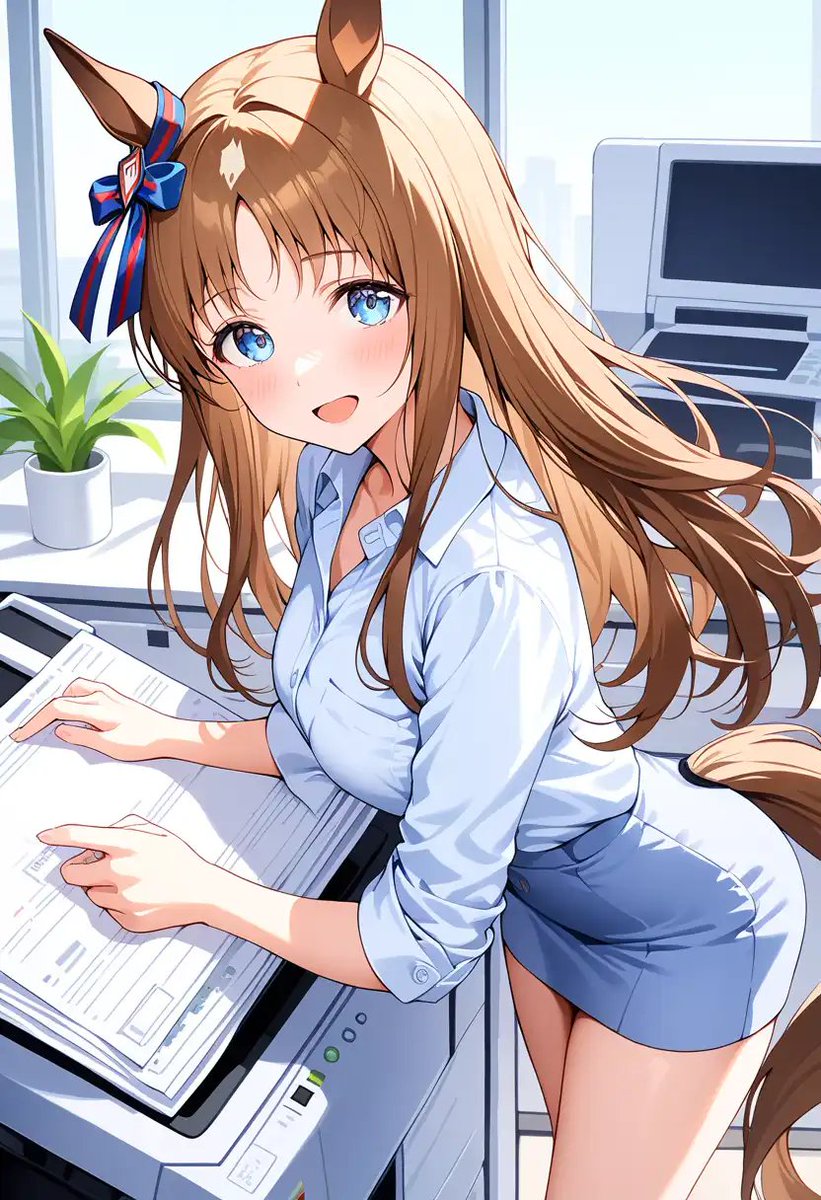 sonicmappy's tweet image. #グラスワンダー
#ウマ娘
今日は何の日
「トレーナーさん、今日はＯＬの日ですよ🎵今日の予定は私と外回りです💙」
（一緒に出張…💕）