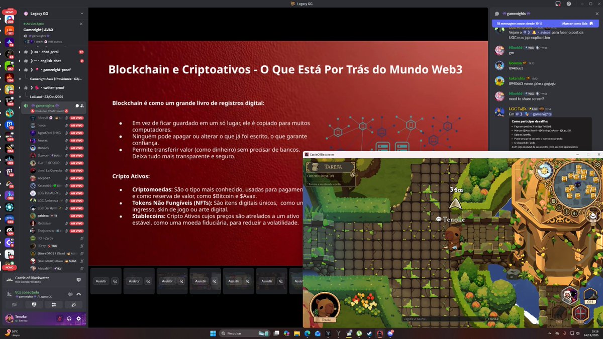 🚀 Avalanche Workshop at <a href="/Lgc_GG/">Legacy GG 🔺​</a> 

Awesome workshop with <a href="/GamingOnAvax/">Avalanche Gaming 🔺</a> and <a href="/AvaxTeam1/">Avalanche Team1</a>! Learned about Avalanche’s high-performance blockchain, token customization, and ecosystem interoperability. 

#Avalanche #GamingOnAvax #Blockchain #Web3