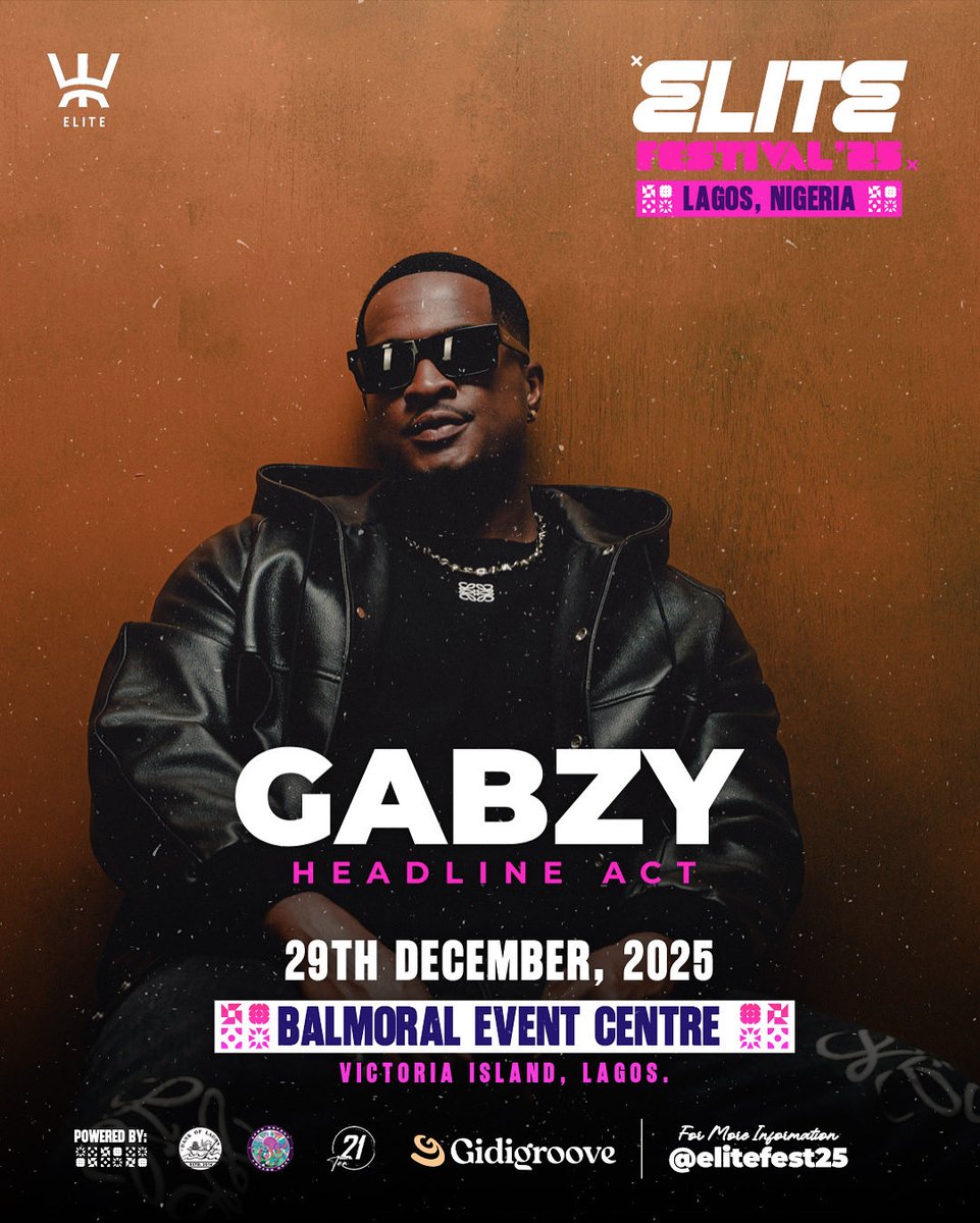 elitefestival25's tweet photo. A voice that glides, and lyrics that make you FEEL.
LAGOS!! Get ready for the GABZY experience! 🤯
Early bird tickets Live NOW. Link in bio 🎫
#EliteFest #GabzyLive #EliteFestival25 https://t.co/NMTvtME4it