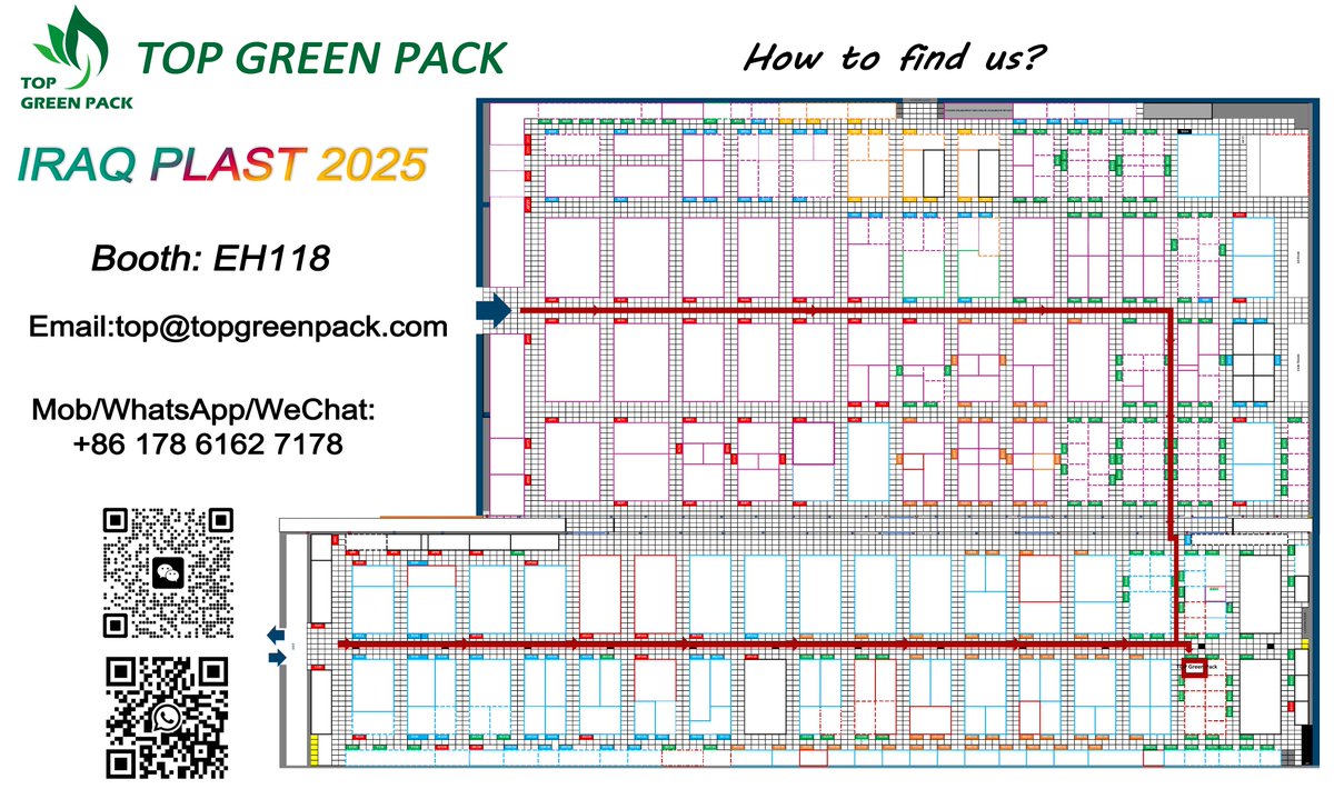 zoyaji666's tweet image. IRAQ PLAST 2025 📷
24th-27th，Nov📷
Booth no: EH118📷
Erbil International Fairground, Erbil. Iraq 📷
Hope to see you soon📷📷
#topgreenpack #ppwovenbag #meshbag #shadenet #bigbag #tarpaulin
