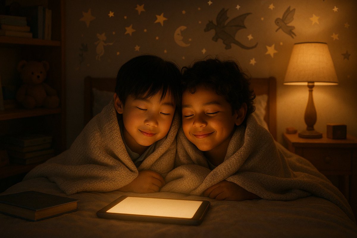 StorypieApp's tweet image. Tuck your little ones in with stories that spark their imagination and ease their minds. Why does audio first make such a difference? Discover the secret: mystorypie.com/blog/en/audio-… #WhyAudioFirst #CognitiveLoad