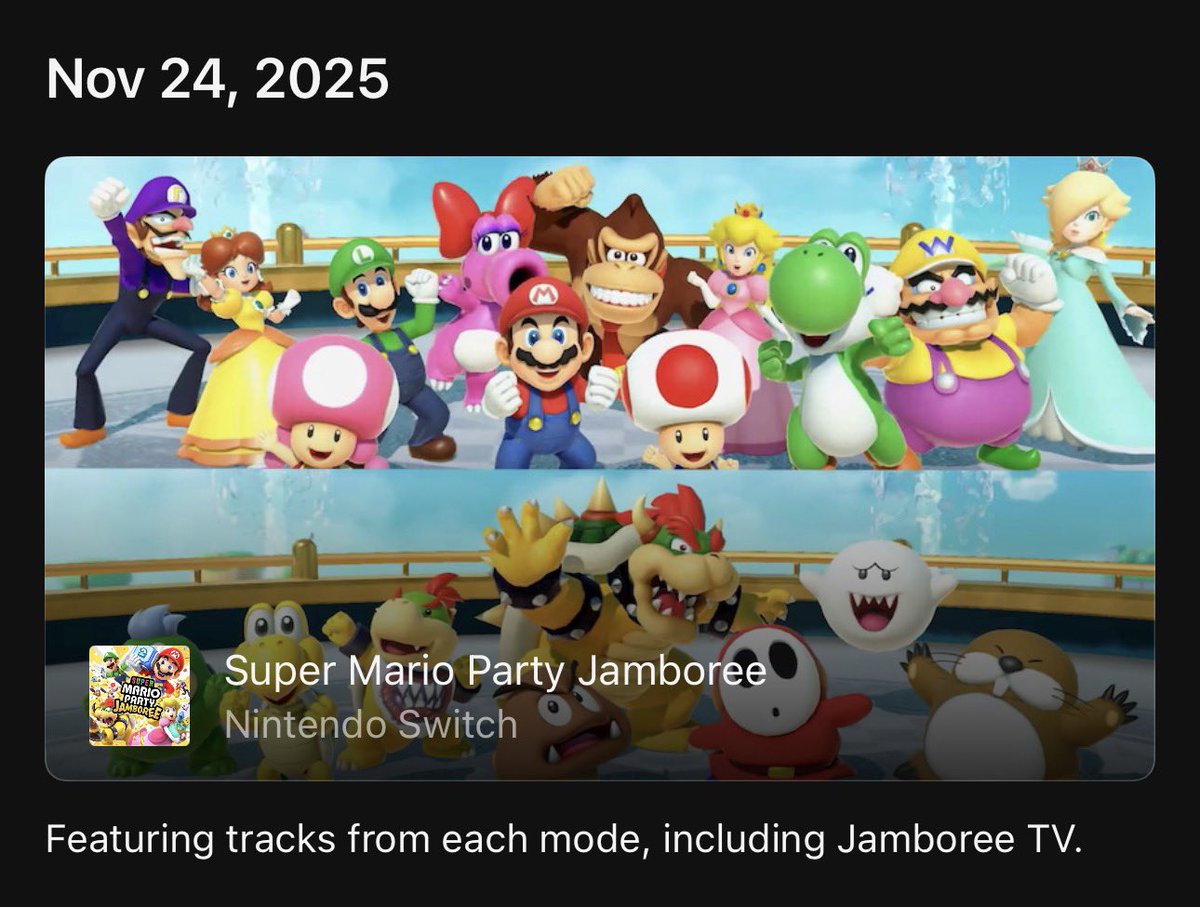 Has Mario Kart World been added to Nintendo Music? tweet media