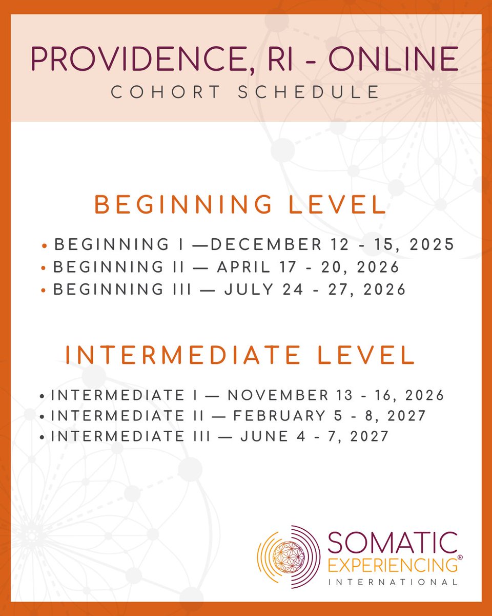 Somatic_Exp_Int's tweet photo. Apply to the Somatic Experiencing Training Program: https://t.co/lLr5x8UPEi
Ready to Register? Follow the Link Here: https://t.co/Ld1L53xumg
 
#somaticexperiencing #traumahealing #therapists #somaticexperiencinginternational #training #community #joy #invest https://t.co/yFMAMvJCjz
