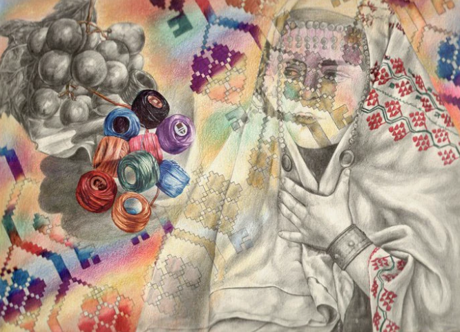 🇵🇸🎨🖌️No 3 - Pencil drawing by Palestinian artist Raed al-Katanani This was one of the pieces Raed drew for his graduation project from when He studied at the Faculty of Fine Arts at Damascus University