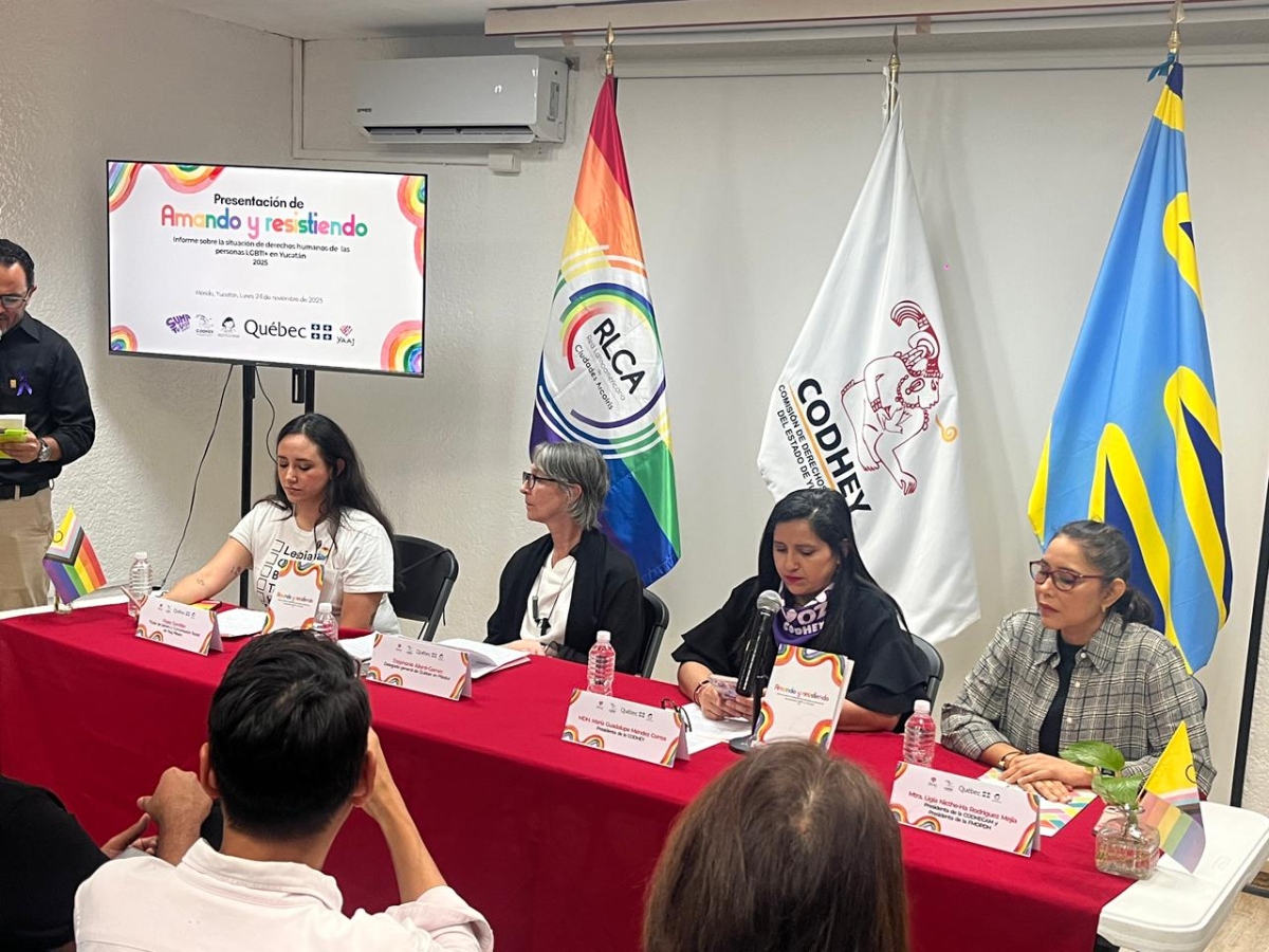 Informe de la Codhey advierte que persiste la #LGBTfobia en Yucatán

El insumo de investigación “Amando y Resistiendo” aborda temas como la salud, la educación, la representación mediática y la discriminación estructural que impacta a la población LGBTI+.➡️tinyurl.com/muef8rar