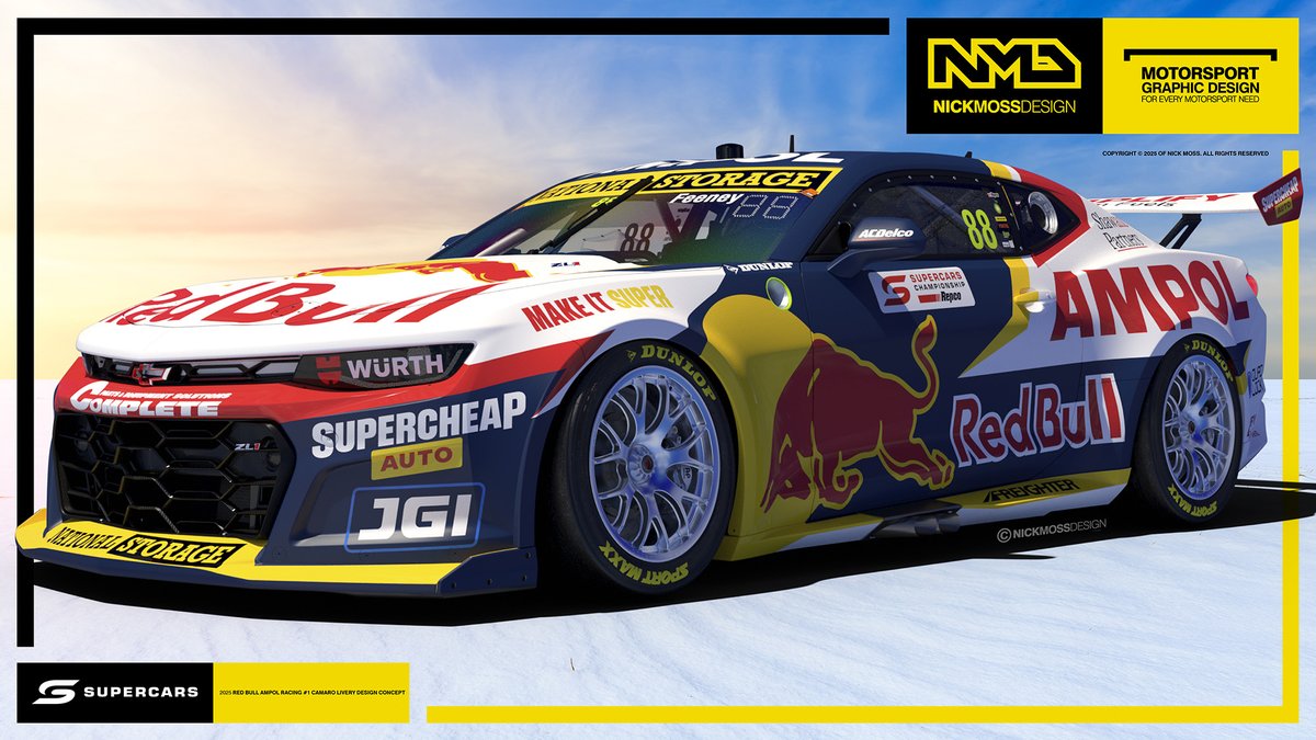 nickmossdesign's tweet image. #NMD @nickmossdesign - 2025 @redbullampol @supercars #alternative #liverydesign #concept #whynot