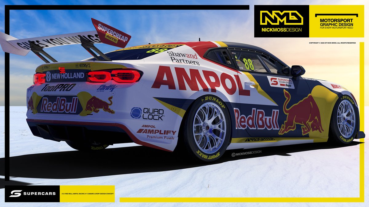nickmossdesign's tweet image. #NMD @nickmossdesign - 2025 @redbullampol @supercars #alternative #liverydesign #concept #whynot