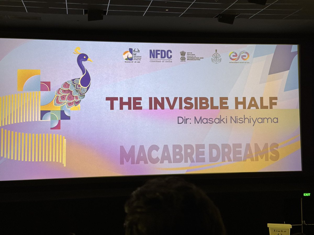 🇮🇳 インド国際映画祭での上映が終了しました！

『インビジブルハーフ』
夜の最終上映にもかかわらず、ほぼ満席。
上映後は Q&amp;A なしの予定が、
なんと 観客に囲まれて30分以上の感想ラッシュに...🫢

評価の声として多かったのは、

・音の使い方や音響の迫力
・演出の見せ方
・設定や仕掛けの面白さ