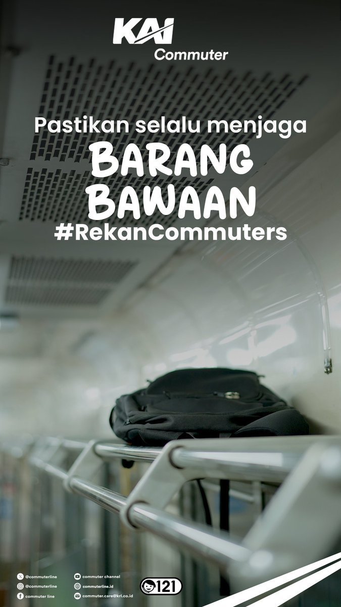 CommuterLine's tweet image. #RekanCommuters Selalu berhati-hati dalam menjaga barang bawaan. Bila ingin meletakkan di atas rak bagasi/area stasiun, agar selalu diperhatikan barang berharga apapun dan tidak terburu-buru serta lakukan pengecekan dengan teliti sebelum turun dari kereta/keluar stasiun.…