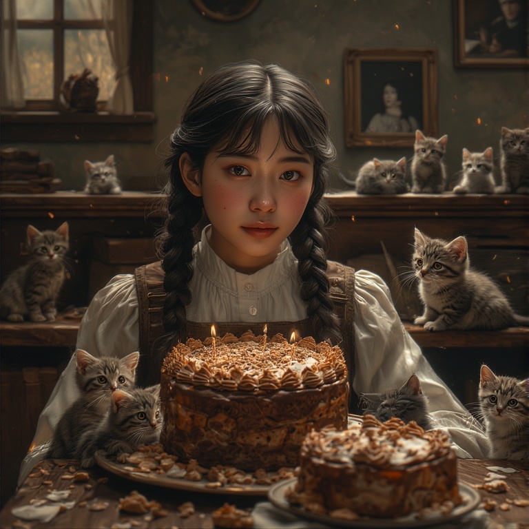 StephenSipila's tweet image. #AuthorsOfTwitter #author #AuthorSpotlight an Asian female version of Anne Frank celebrating her birthday in the secret annex with lots of kittens.
