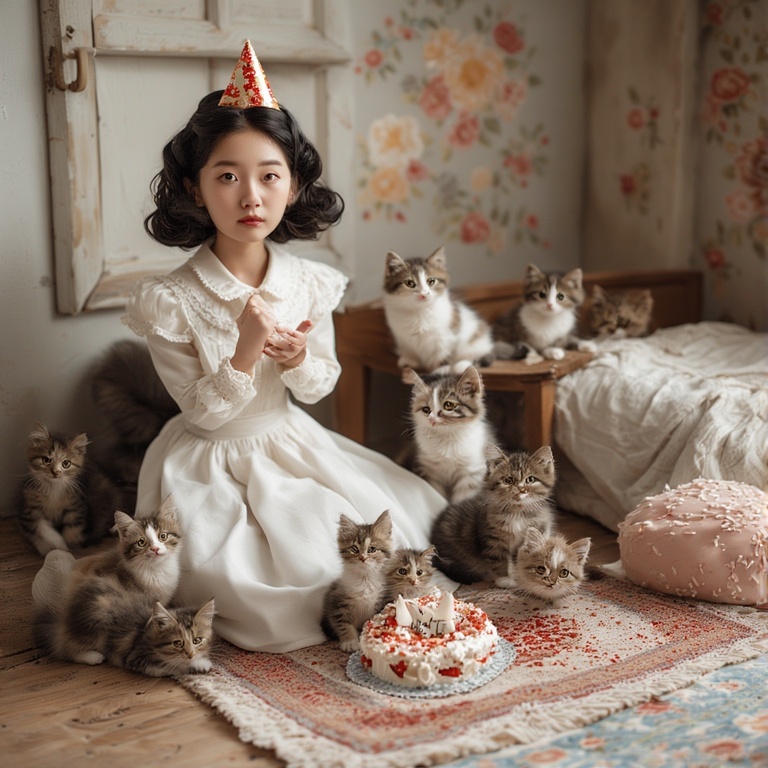 StephenSipila's tweet image. #AuthorsOfTwitter #author #AuthorSpotlight an Asian female version of Anne Frank celebrating her birthday in the secret annex with lots of kittens.