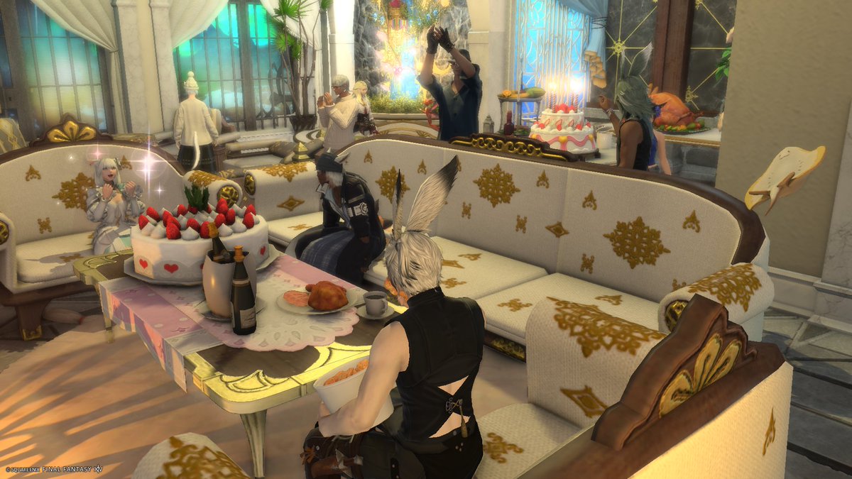 _ff14elel3's tweet image. FCイベント中編と後編！！
今月のイベントはメンバーのハウジング見学！みんなすごかった...
やってたらちょっとやりたいこと浮かんだので個室か自宅いじろっかな...😂
#FCひだまりにゃんこ