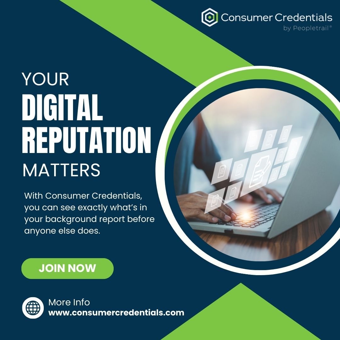 ConsumerChecks's tweet photo. In today’s world, your reputation isn’t just word-of-mouth — it’s online, in #databases, and sometimes in places you don’t even know about.

With Consumer Credentials, you can see exactly what’s in your #backgroundreport before anyone else does. 

#KnowYourBackground https://t.co/YEFLbQZplO