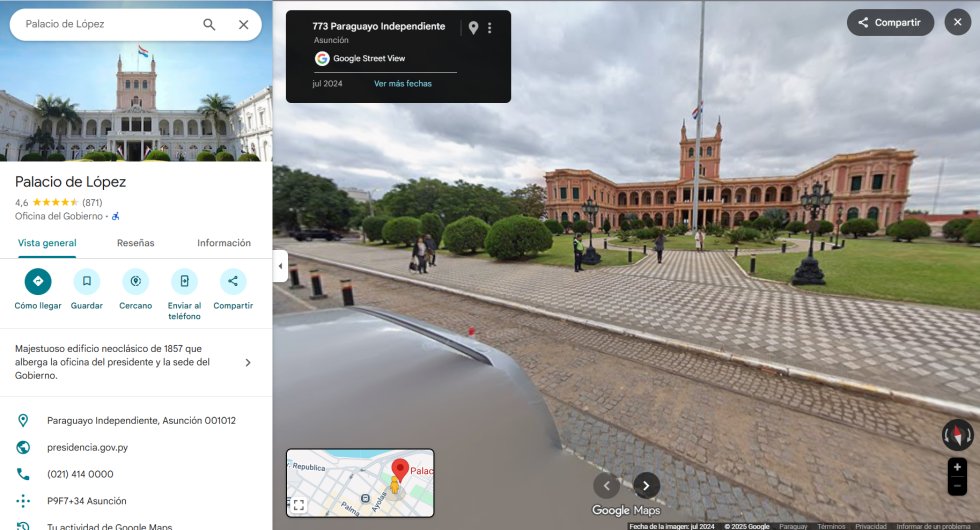 Miticpy's tweet image. 📍 ¡Paraguay ya está en Google Street View!

Ahora podés recorrer virtualmente ciudades, rutas y hasta zonas rurales y el Chaco en 360° 🌎

Un paso más hacia un Paraguay conectado, moderno y visible al mundo 🇵🇾✨

Conoce más 👉 mitic.gov.py/paraguay-ya-cu…