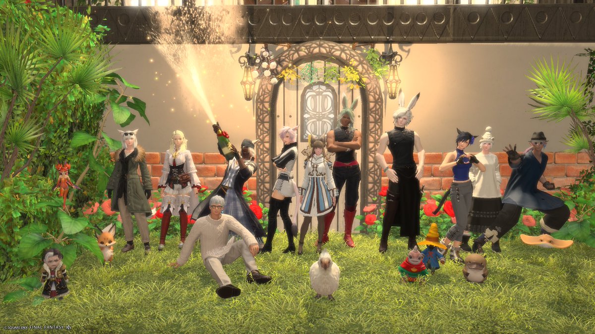 _ff14elel3's tweet image. 中編の時のだけど、最後はみんなでイベント後の恒例SS！！
#FCひだまりにゃんこ