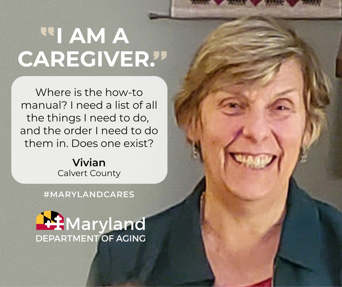Vivan is new to caregiving and struggles with trying to figure out what to do next for her husband who has dementia. Johns Hopkins University, MDOA, and 211 Maryland are launching an innovative resource that can help. Learn more at aging.maryland.gov/Pages/MemoryCa… #MarylandCares