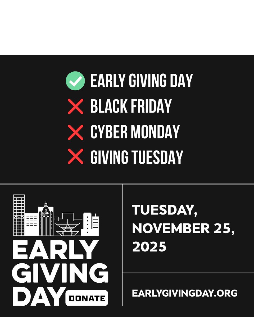 mkefilm's tweet image. Wanna’ do some quick good before the holidays begin? Today is Early Giving Day—a day dedicated to shining the spotlight on your favorite Milwaukee nonprofits. And if WE’RE your favorite nonprofit, maybe give a little somethin’ over at earlgivingday.org
#EarlyGivingDay