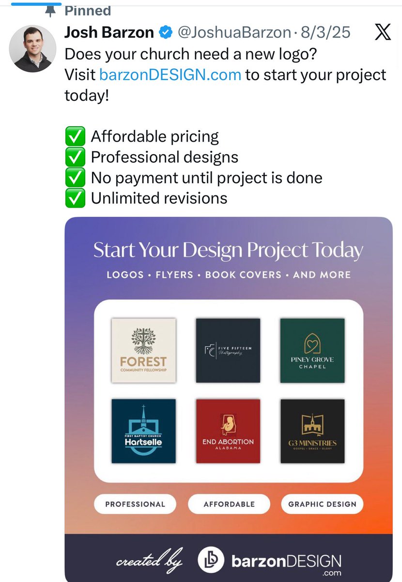 JoshuaBarzon's tweet image. Just my promo for my logo and design business.