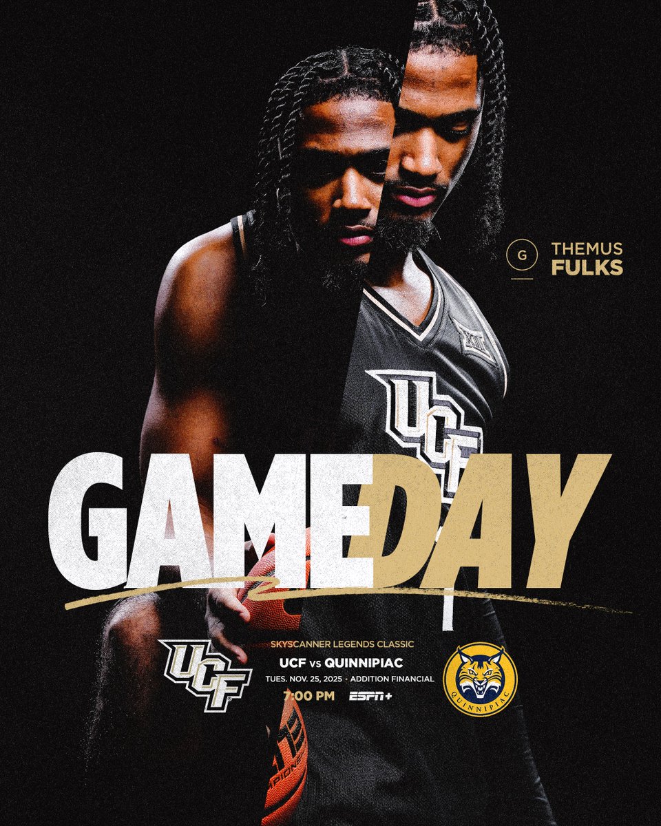 That time again 🌴

🏠 - Addition Financial Arena
⏰ - 7 pm
📺📊📻 - linktr.ee/ucf.mbb