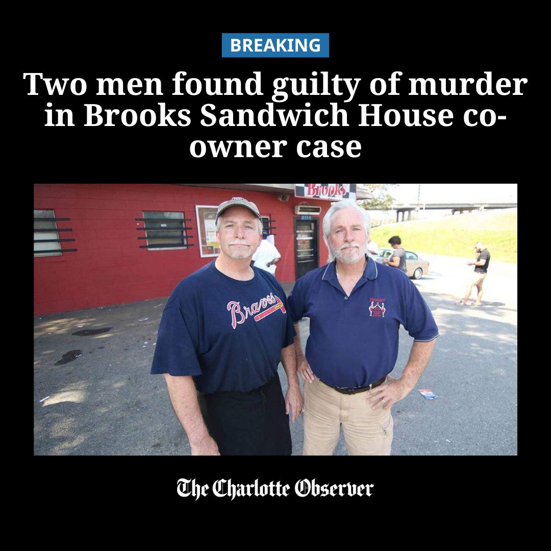 theobserver's tweet image. Jurors decided the two men accused of murdering Scott Brooks on Dec. 9, 2019, are guilty. charlotteobserver.com/news/local/cri…