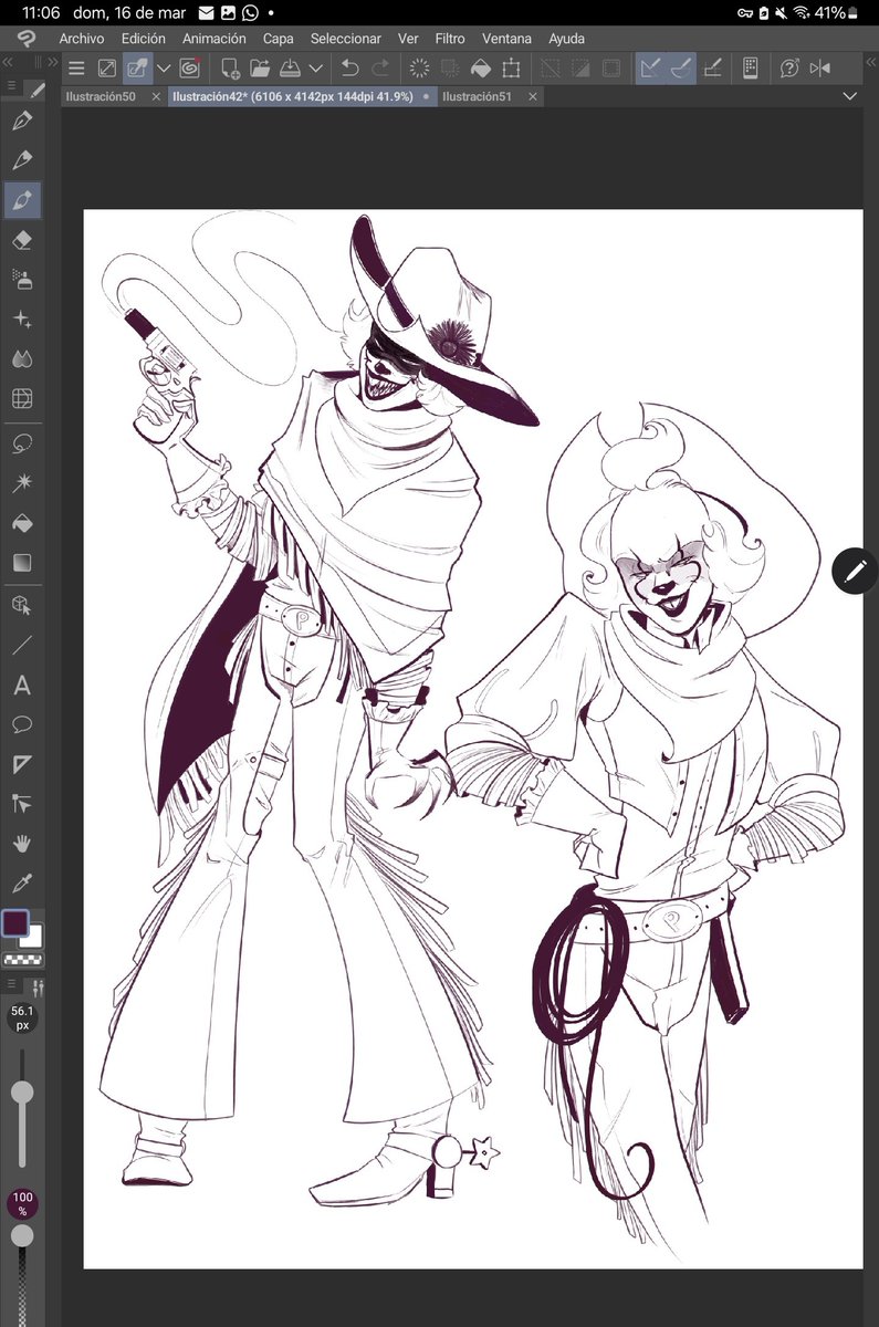 Idk what happened to that drawing because I lost a loooot of old sketches, but I rlly want to draw more cowboy Pennywise again, meow 🎈💜