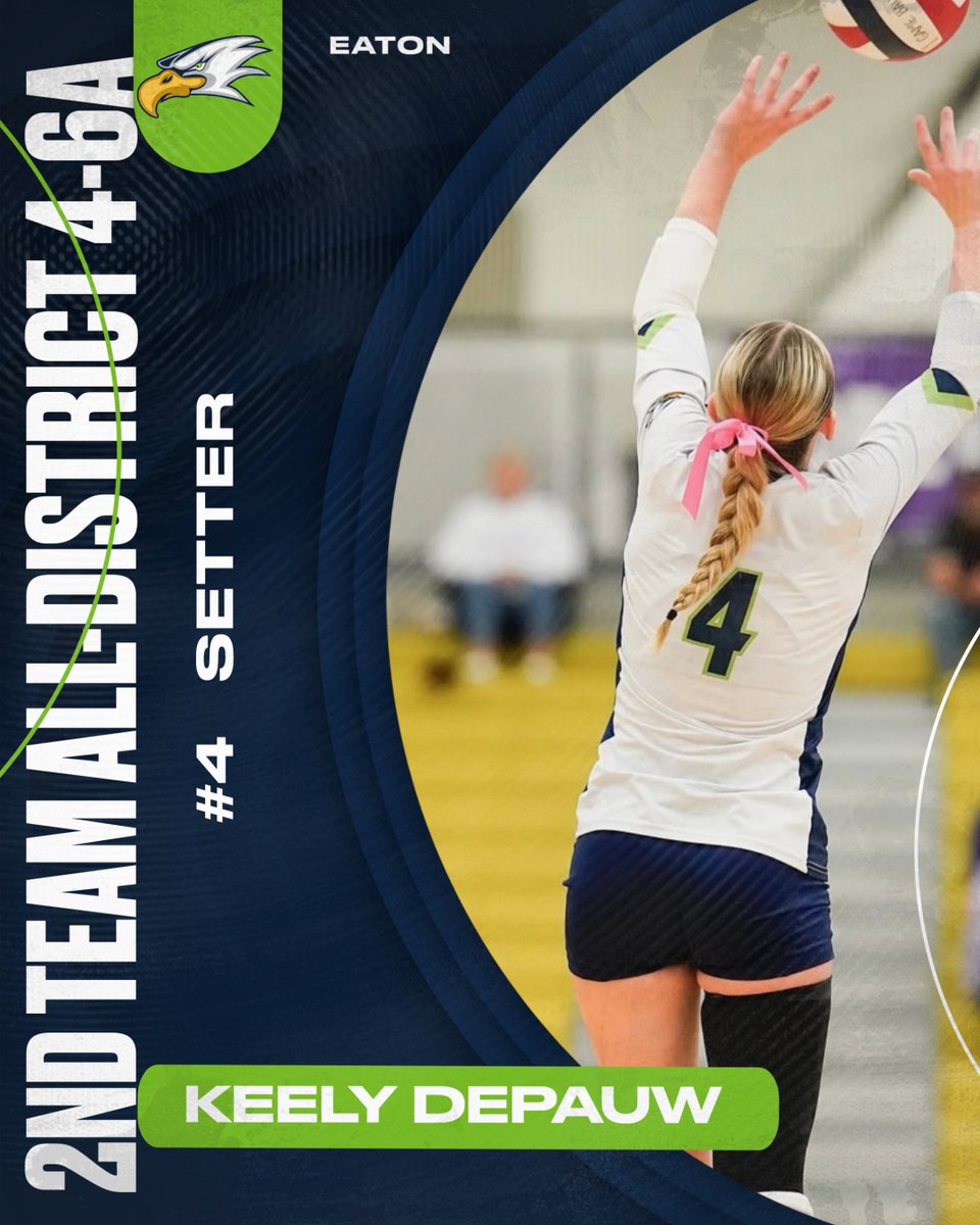 Congratulations to Keely DePauw for earning 2nd Team All-District 4-6A!! #LockIn